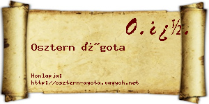 Osztern Ágota névjegykártya